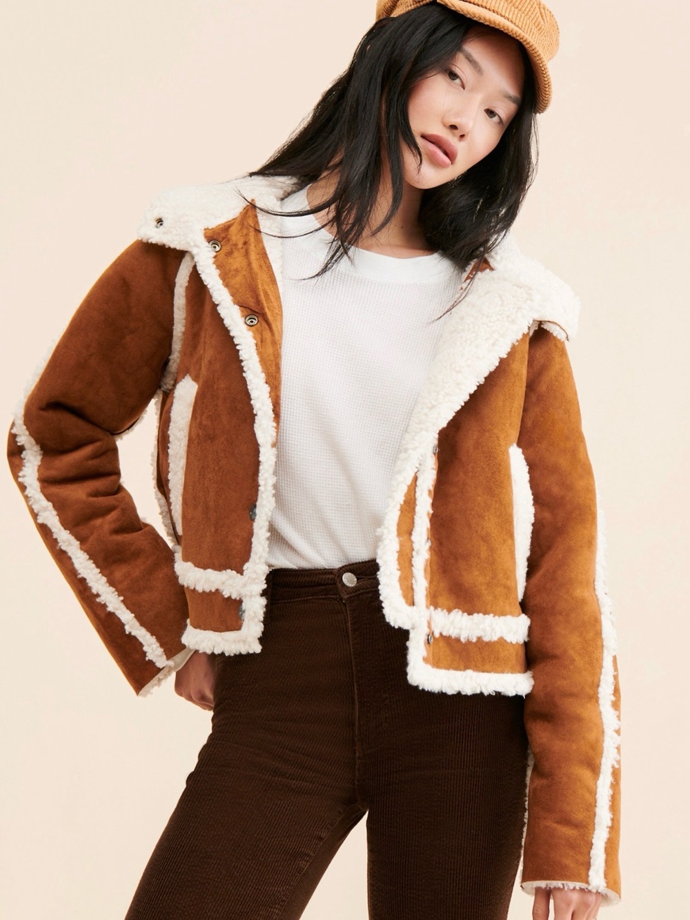 Free People Vegan Exchange Shearling Jacket